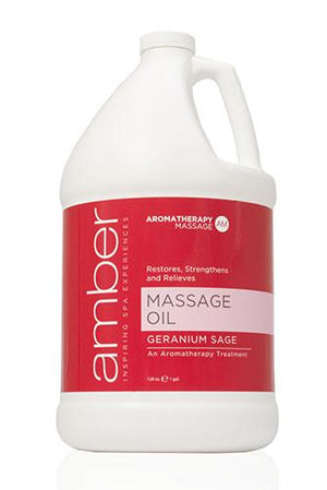 Massage Oil 128 oz. Geranium Sage