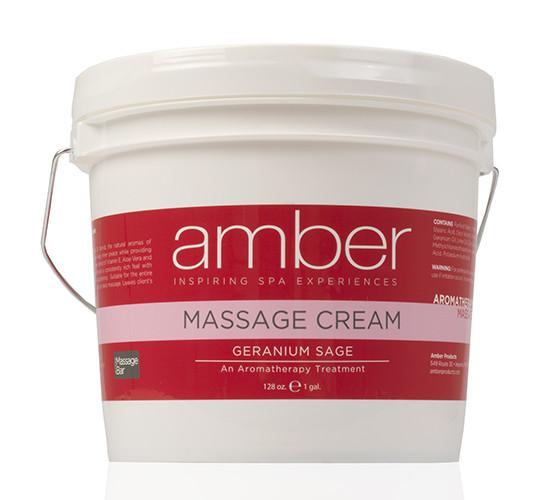 Massage Cream 128 oz. Geranium Sage