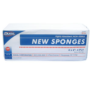 Dukal Hi-Absorbency Sponge 4 x 4 x 4 Ply 200 ct