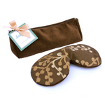 Soulage Asian Blossom Brown Chenille Eye Relief Pillow